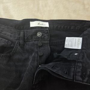 KanCan Faded Black  Distressed Straight Leg Pants